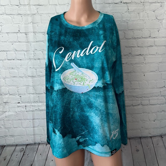 xgears Tops - Xgears Cendol Turquoise long sleeve shirt size M